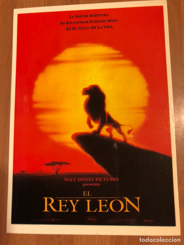 Cine: Tarjeta postal walt Disney el rey leon
