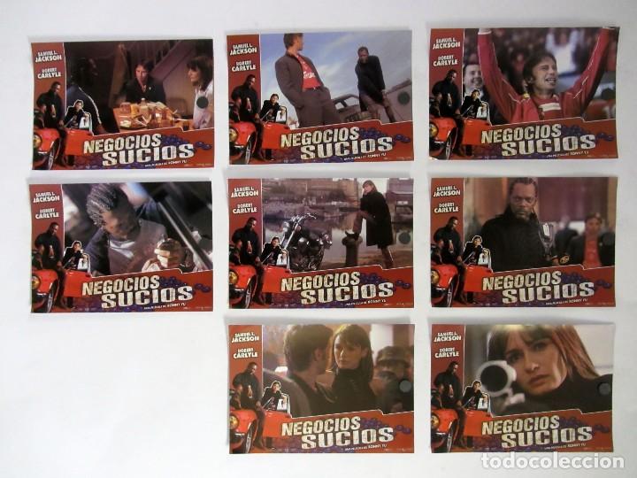 Cine: NEGOCIOS SUCIOS  LOTE DE 8 FOTOCROMOS ORIGINALES . COMO NUEVOS SAMUEL L. JACKSON ROBERT CARLYLE