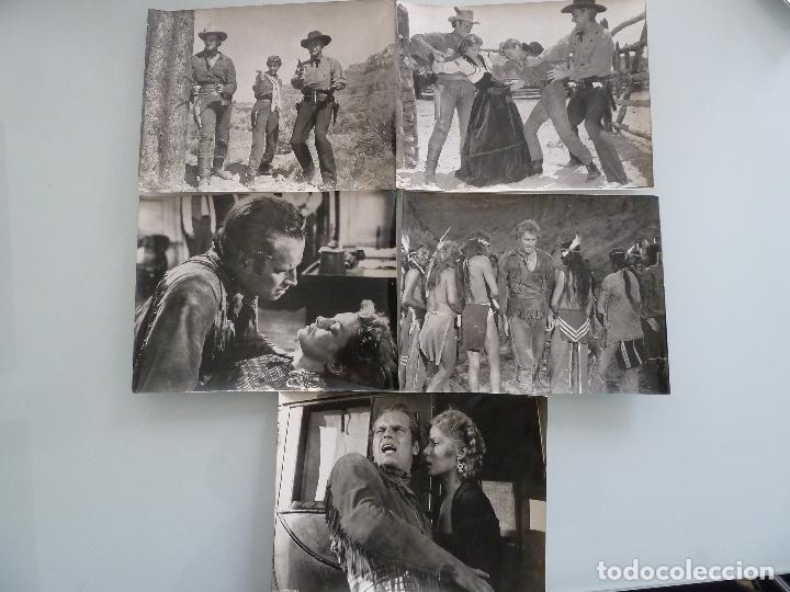 Cine: el triunfo de buffalo bill pony express charlton heston 5 fotos originales estreno western