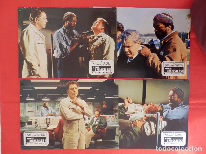 Cine: alerta missiles, 8 fotocromos 1 repetido, burt lancaster richard widmark