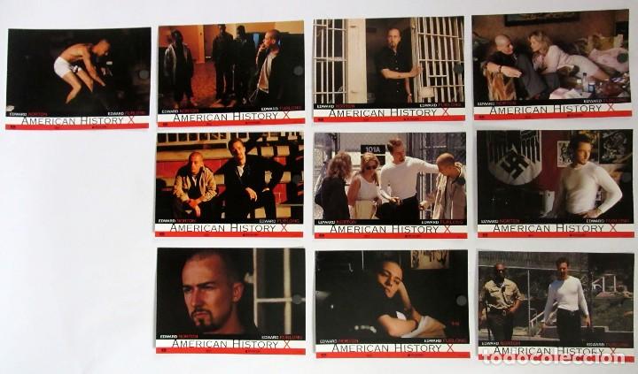 Cine: AMERICAN HISTORY X EDWARD NORTON  LOTE DE 10 FOTOCROMOS ORIGINALES. COMO NUEVOS