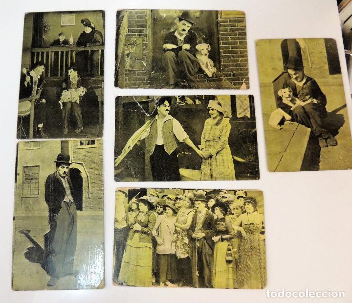 Cine: vida de perro charlot chaplin A Dog's Life - 6 postales originales chocolates amatller