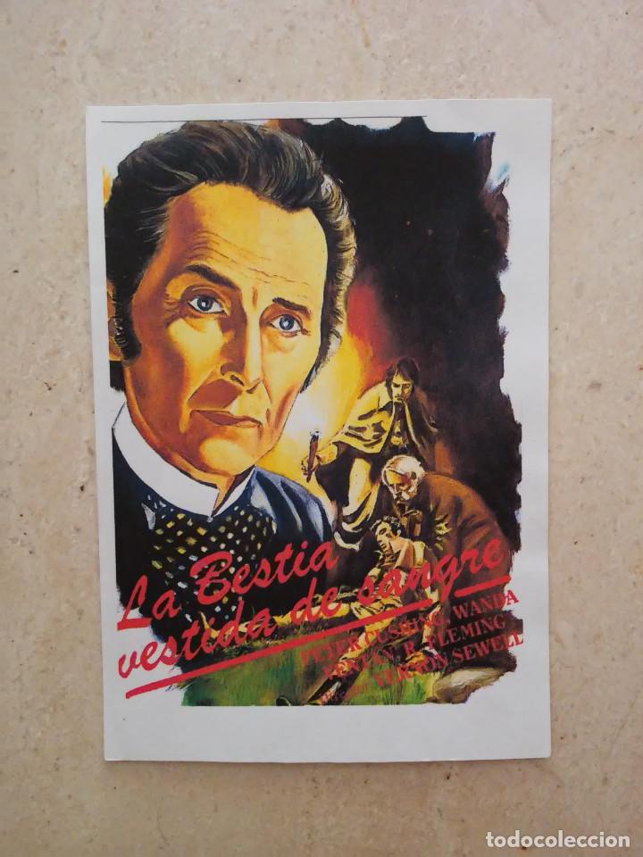 Cine: IMPRESO PAPEL -9*13- LA BESTIA VESTIDA DE SANGRE - PETER CUSHING - ALBUM - TERROR