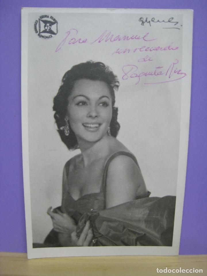Cine: PAQUITA RICO. FOTOGRAFIA ORIGINAL CON FIRMA MANUSCRITA