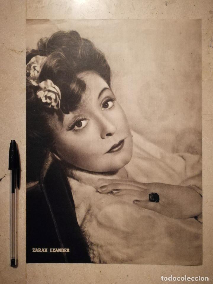 Cin&eacute;ma: ANTIGUA FICHA -A4- ZARAH LEANDER - ALBUM - GINNY SIMMS