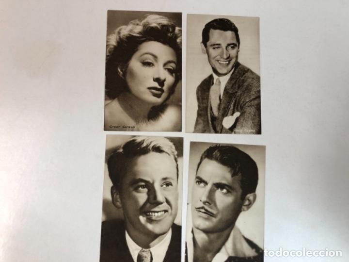 Cine: LOTE DE 4 FOTO CROMOS ACTORES ANTIGUOS - PUBLICIDAD CREMA CAFFARENA
