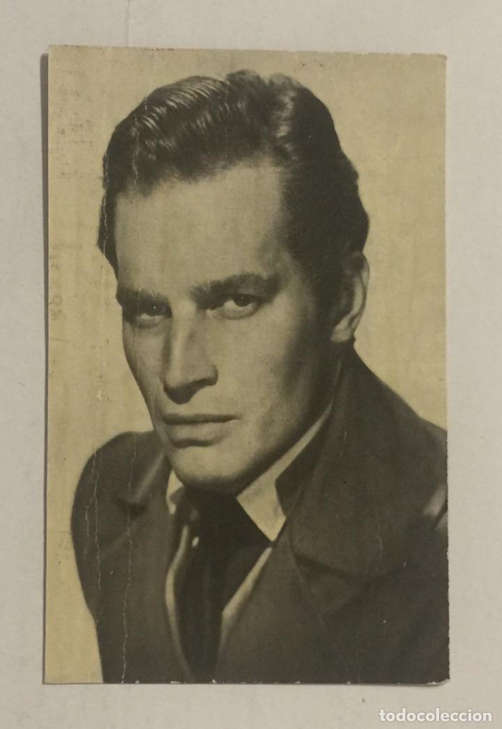 Cine: TARJETA FLORITA N&ordm; 3. CHARLTON HESTON.