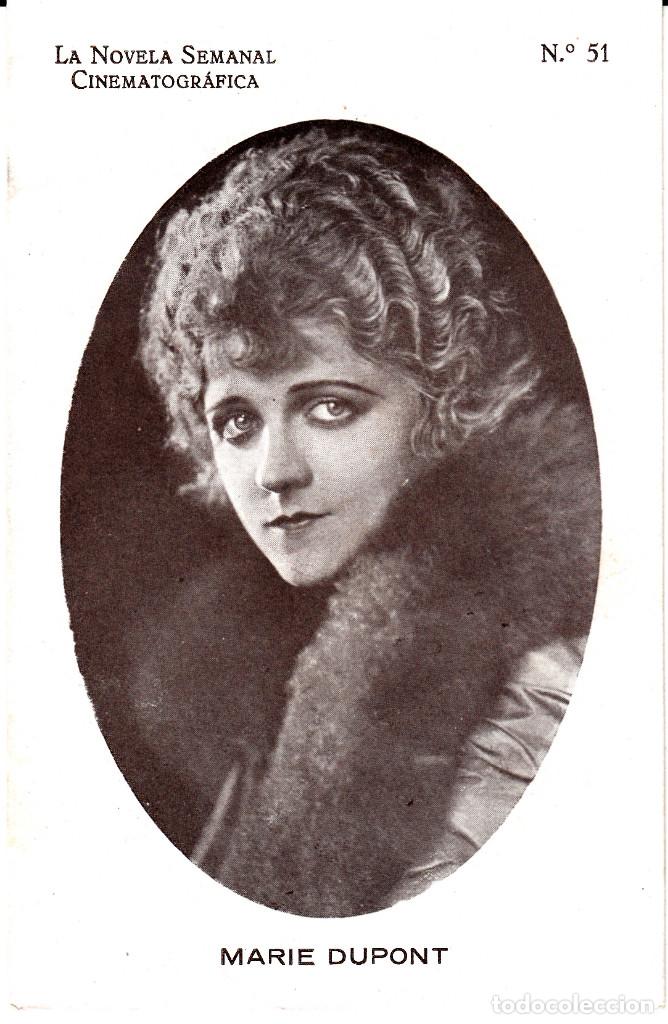Cine: POSTAL DE LA NOVELA SEMANAL CINEMATOGR&Aacute;FICA NUM. 51 MARIE DUPONT