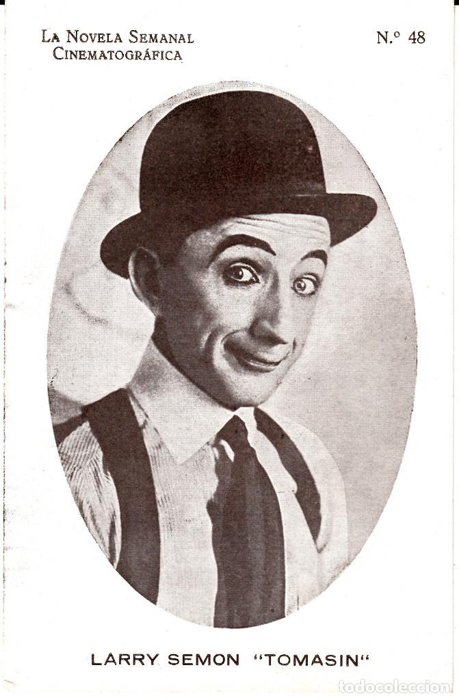 Cine: POSTAL DE LA NOVELA SEMANAL CINEMATOGR&Aacute;FICA NUM. 48 LARRY SEMON  TOMASIN