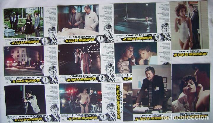 Cine: AL FILO DE MEDIANOCHE, con Charles Bronson. 12 FOTOCROMOS. 1983.