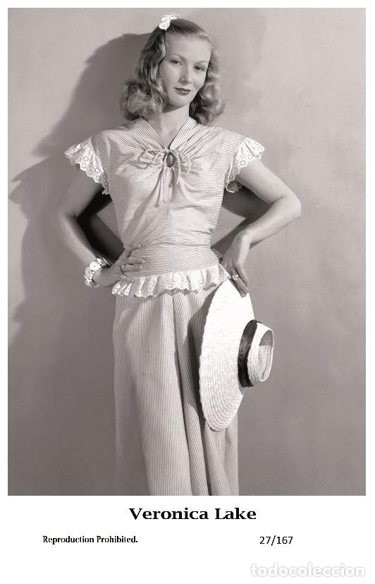 Cine: VERONICA LAKE - Film star Pin Up - Swiftsure PHOTO Postcard 2000 27/167