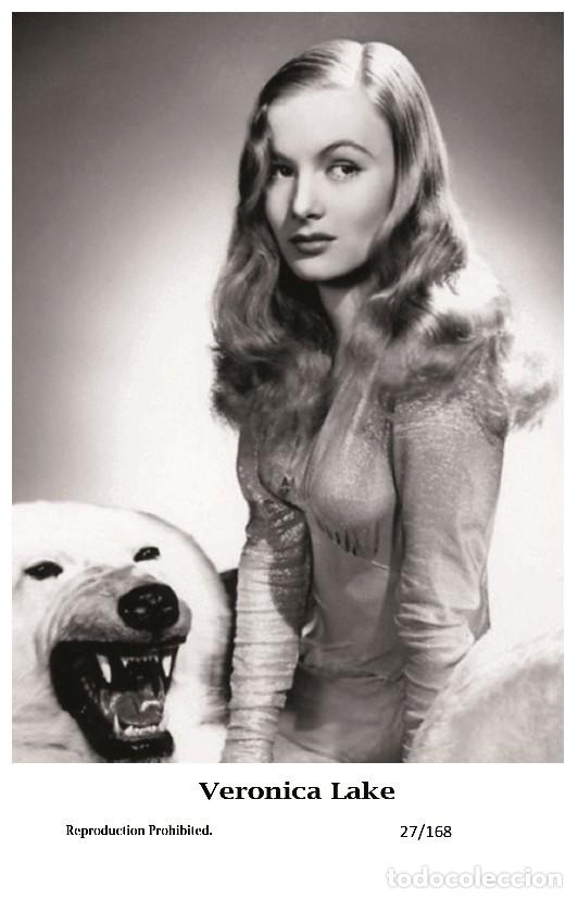 Cine: VERONICA LAKE - Film star Pin Up - Swiftsure PHOTO Postcard 2000 27/168