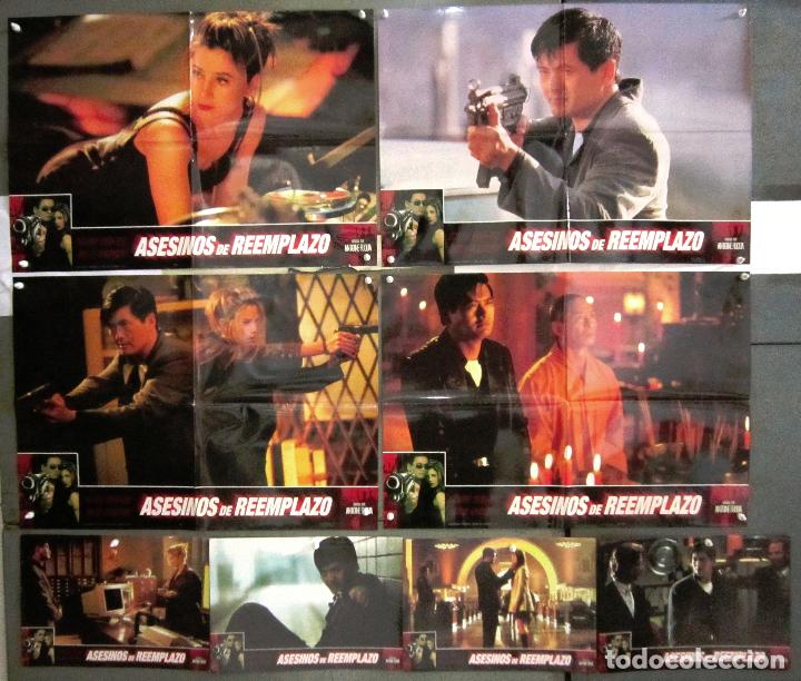 Cinema: YQ78 ASESINOS DE REEMPLAZO MIRA SORVINO CHOW YUN FAT SET COMPLETO 8 FOTOCROMOS ORIGINAL ESTRENO