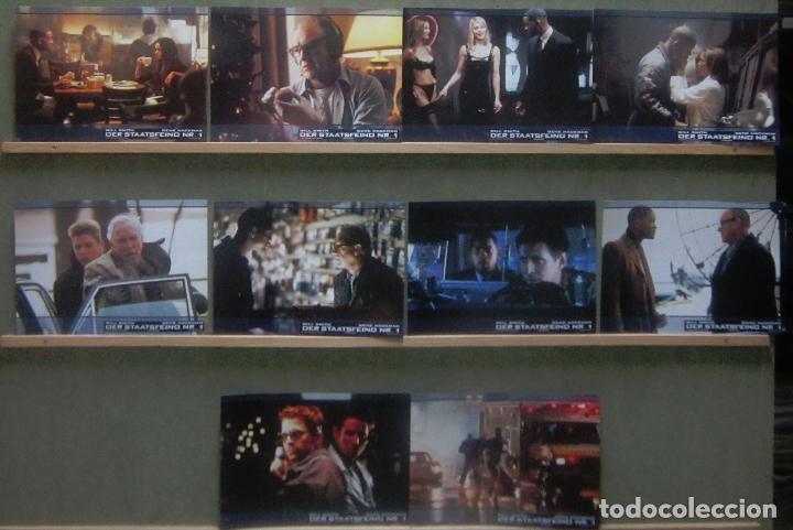 Kino: YR79 ENEMIGO PUBLICO WILL SMITH GENE HACKMAN SET 10 FOTOCROMOS ORIGINAL ALEMAN