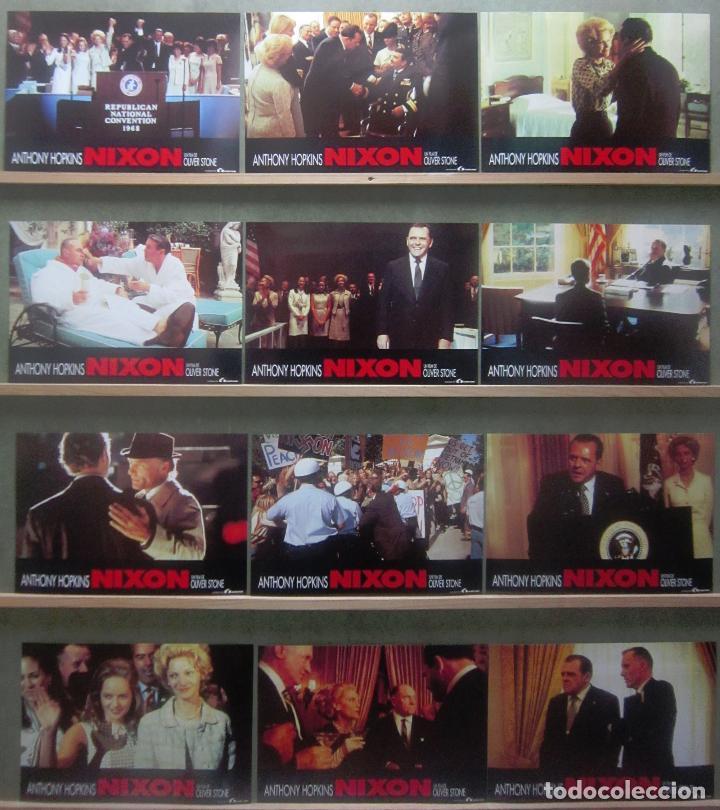 Cinema: YS07 NIXON ANTHONY HOPKINS OLIVER STONE SET COMPLETO 12 FOTOCROMOS ORIGINAL ESTRENO
