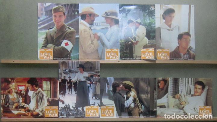 Cinema: YS38 EN EL AMOR Y EN LA GUERRA SANDRA BULLOCK CHRIS O'DONELL SET 8 FOTOCROMOS ORIGINAL ALEMAN