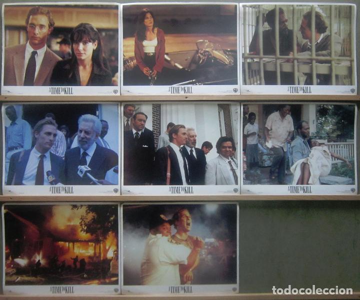 Cinema: YS47 TIEMPO DE MATAR MATTHEW MCCONAUGHEY SANDRA BULLOCK SET COMPLETO 8 FOTOCROMOS ORIGINAL AMERICANO