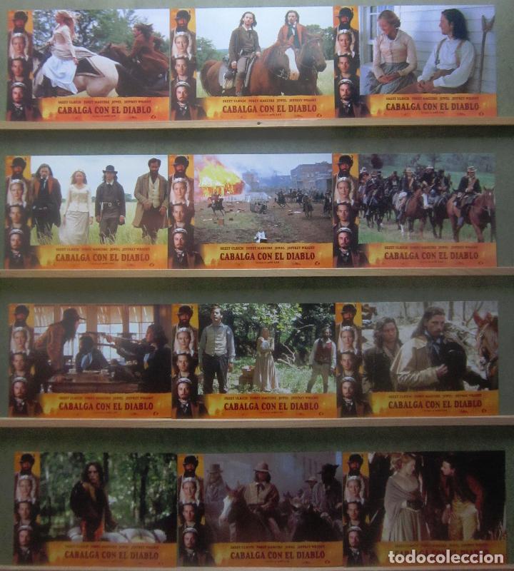 Cine: YS74 CABALGA CON EL DIABLO ANG LEE JEFREEY WRIGHT SKEET ULRICH SET 12 FOTOCROMOS ORIGINAL ESTRENO