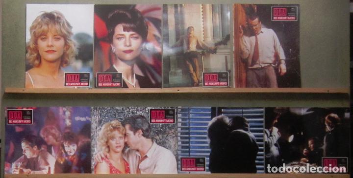 Cinema: YT03 MUERTO AL LLEGAR MEG RYAN DENNIS QUAID DOA SET COMPLETO 8 FOTOCROMOS ORIGINAL ALEMAN