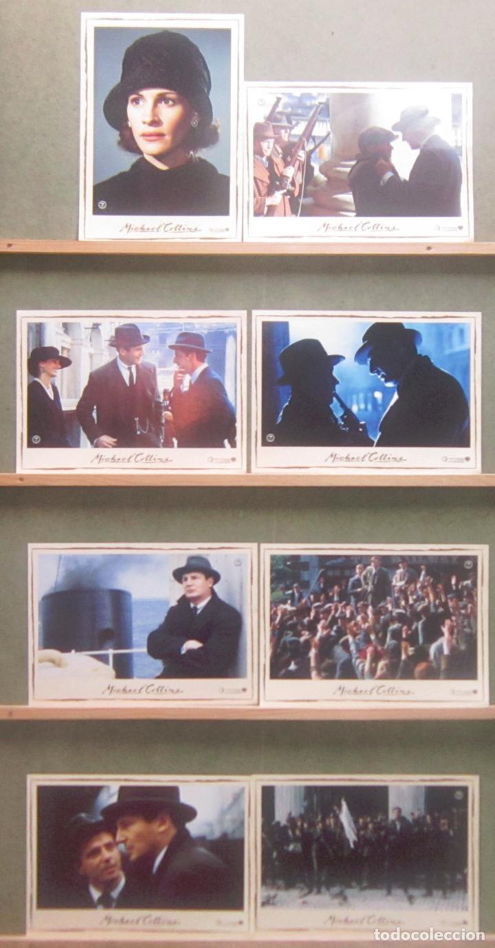 Kino: YT19 MICHAEL COLLINS LIAM NEESON JULIA ROBERTS SET 8 FOTOCROMOS ORIGINAL ALEMAN