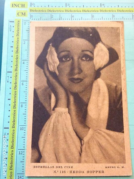 Cin&eacute;ma: ANTIGUA POSTAL ESTRELLAS DEL CINE A&Ntilde;OS 30 50. EDITORIAL GRAFICA BARCELONA 116 HEDDA HOPPER. 1817