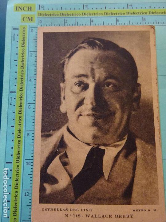 Kino: ANTIGUA POSTAL ESTRELLAS DEL CINE A&Ntilde;OS 30 50. EDITORIAL GRAFICA BARCELONA 118 WALLACE BEERY 1822