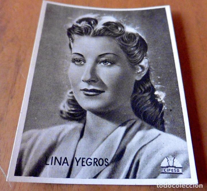 Cin&eacute;ma: TARJETA DE CINE - ORIGINAL - B/N - CIFESA - LINA YEGROS