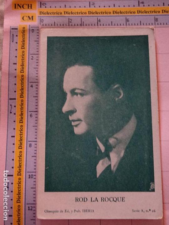 Kino: ANTIGUO FOTO CROMO POSTAL DE CINE. IBERIA SERIE A 16 ROD LA ROCQUE. 2330