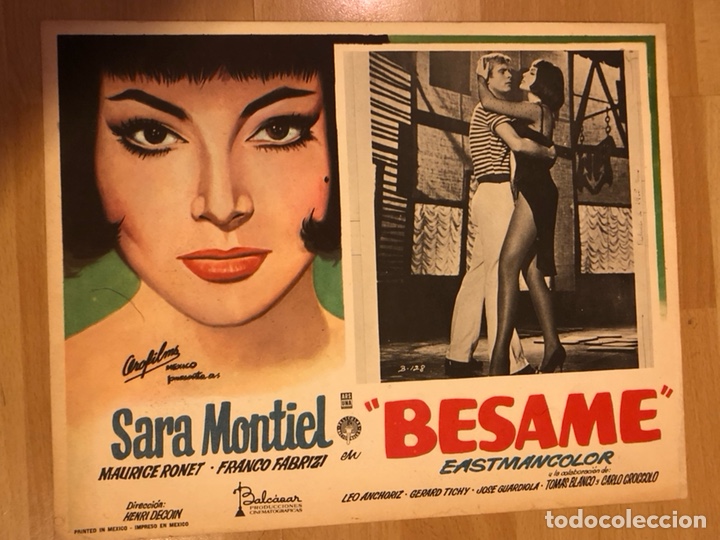 Cine: Fotocromo lobby mexicano de noches de casablanca besame sara sarita Montiel