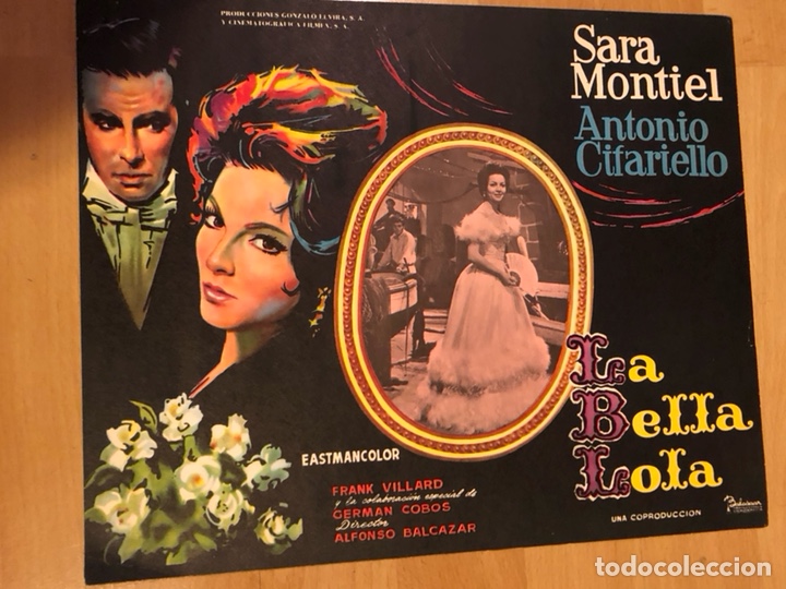 Cine: Fotocromo mexicano lobby la bella lola sara sarita Montiel