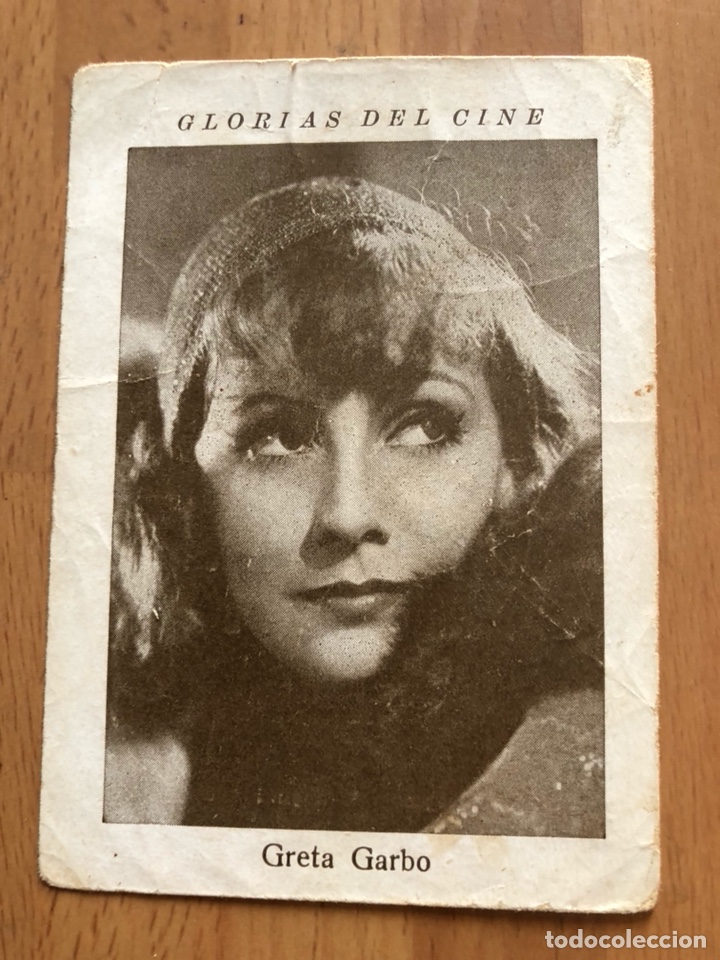 Cine: Glorias del cine Greta garbo.publicidad droguer&iacute;a y perfumer&iacute;a Federico esteban.antequera