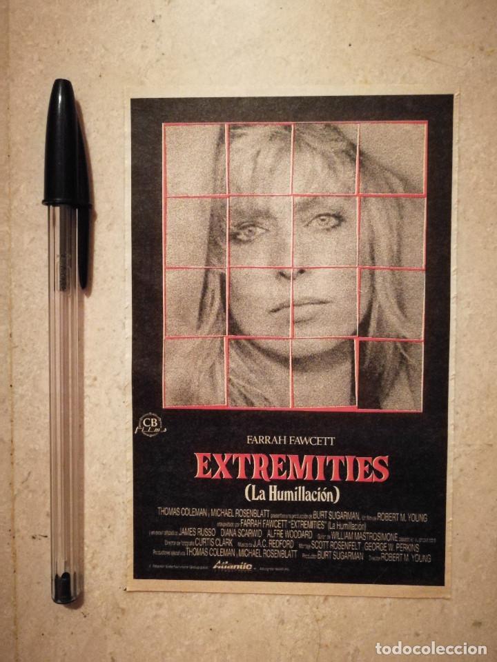 Cinema: TARJETA ACARTONADA -9*13- EXTREMITIES LA HUMILLACION - ALBUM - THRILLER - TERROR - FARRAH FAWCETT
