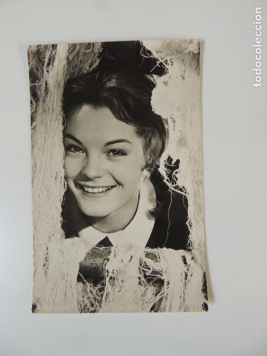 Cine: romy schneider - postal original b/n - sue&ntilde;os de circo - archivo bermejo