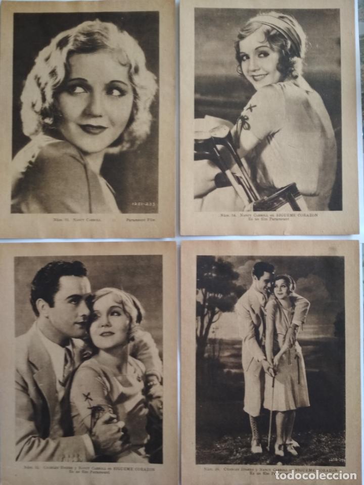 Cine: ESTAMPAS DE CINEMA N&ordm; 5, SIGUEME, CORAZON, PARAMOUNT FILM, 8 CARTULINAS MEDIDAS 14,5X19,5