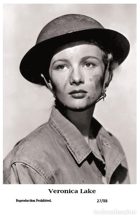 Cine: VERONICA LAKE - Film star Pin Up PHOTO POSTCARD - 27-68 Swiftsure Postcard