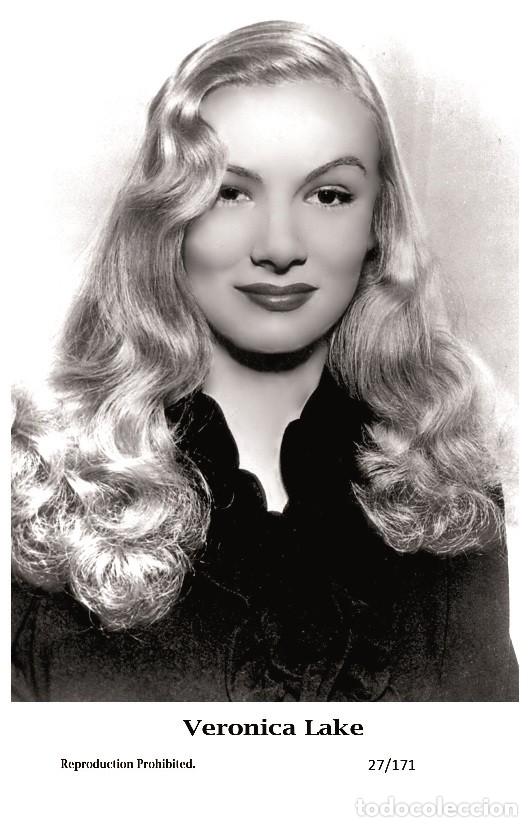 Cine: VERONICA LAKE - Film star Pin Up PHOTO POSTCARD - 27-171 Swiftsure Postcard