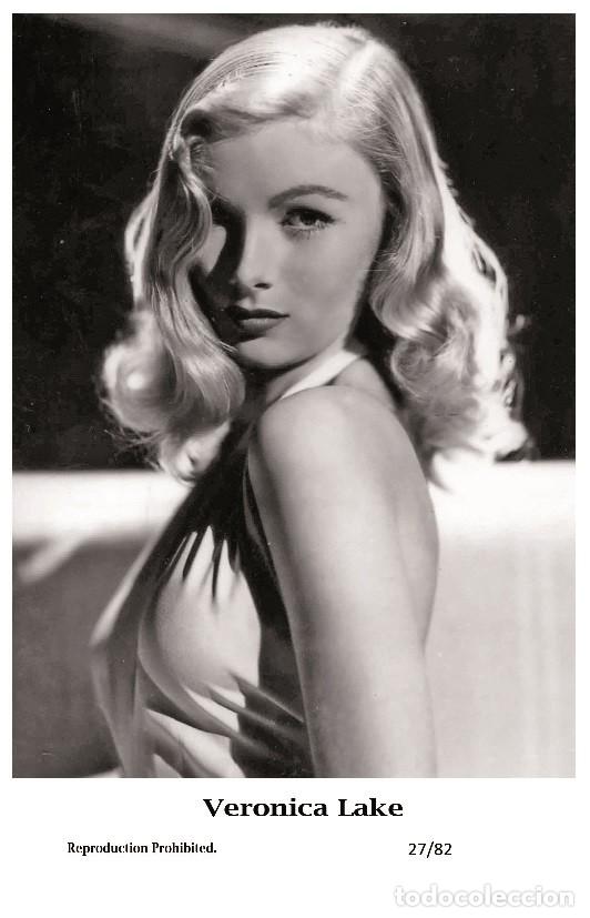 Cine: VERONICA LAKE - Film star Pin Up PHOTO POSTCARD - 27-82 Swiftsure Postcard