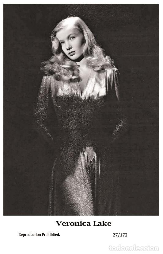 Cine: VERONICA LAKE - Film star Pin Up PHOTO POSTCARD - 27-172 Swiftsure Postcard