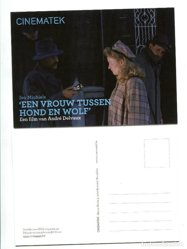 Cine: EEN VROUW TUSSEN HOND EN WOLF, con Andr&eacute; Delvaux. POSTAL.