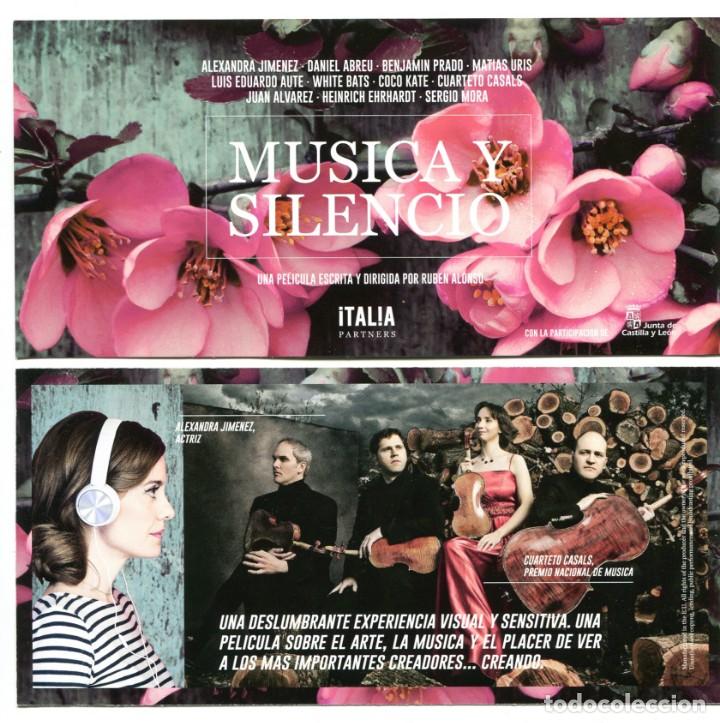 Cine: M&Uacute;SICA Y SILENCIO, de Ruben Alonso. Tama&ntilde;o 10 X 21 cms.