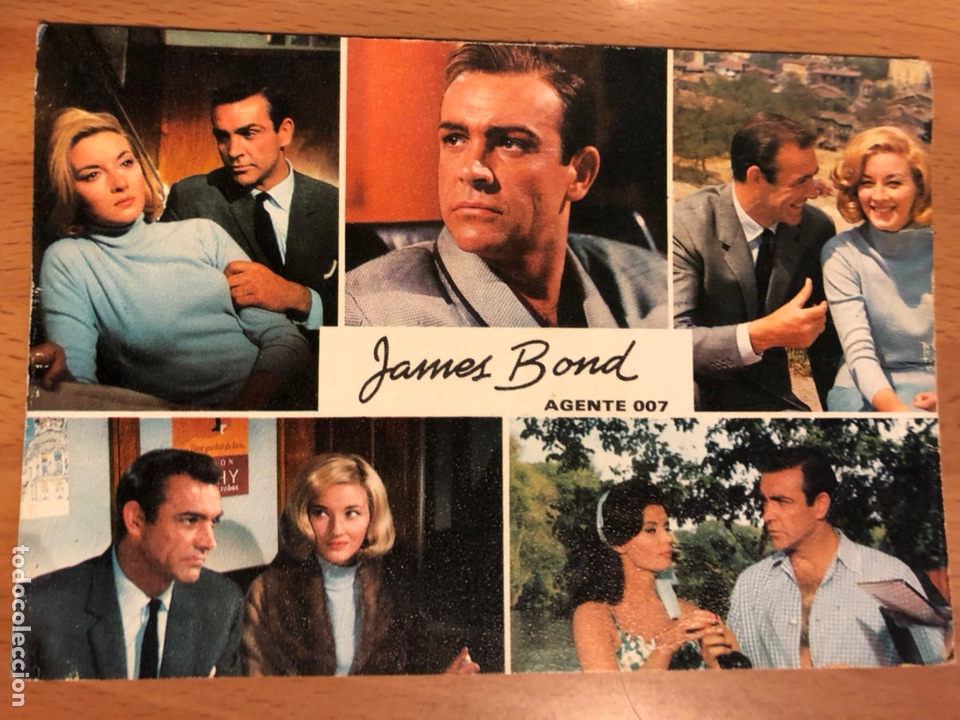 Cine: Antigua tarjeta postal de sean connery james bond 007
