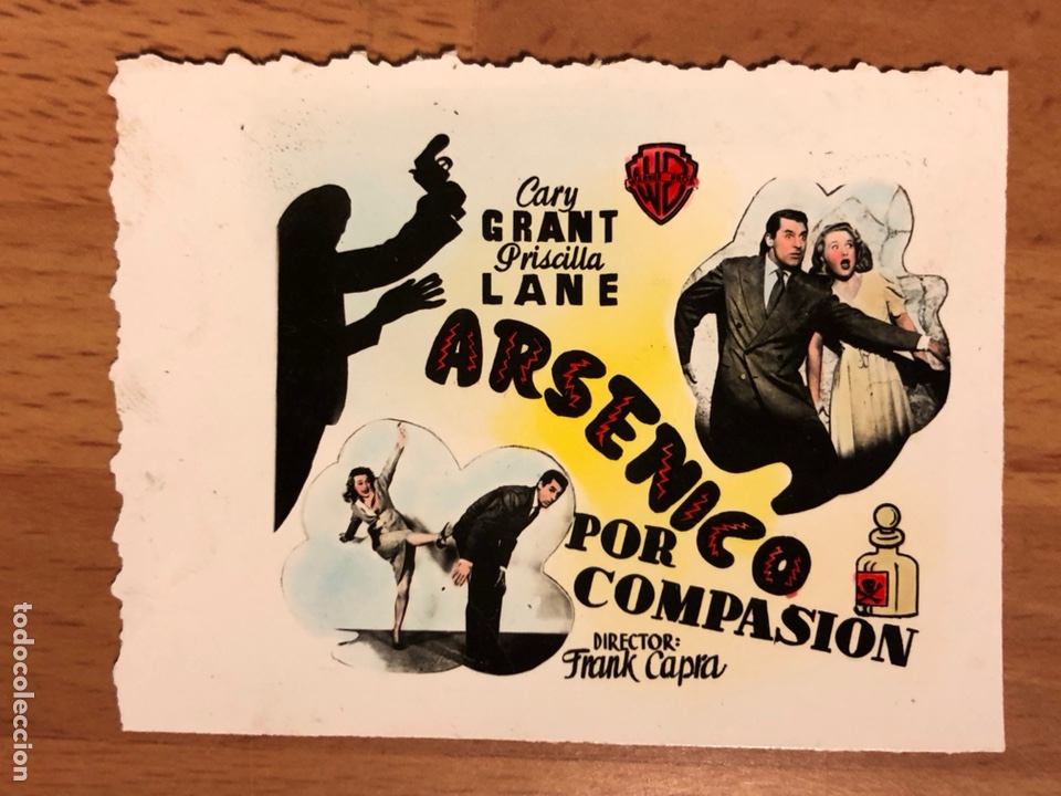 Cine: Tarjeta cliche cine 8x6 cm ars&eacute;nico por compasi&oacute;n cary grant frank capra