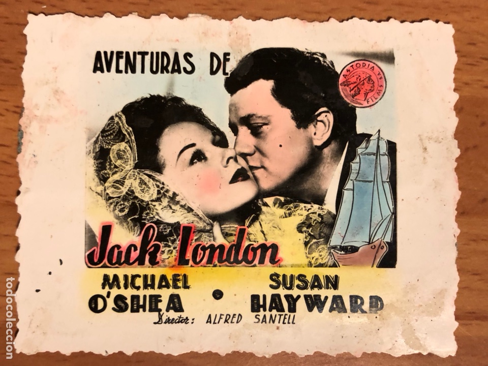 Cine: Tarjeta cliche cine 8x6 cm aventuras de jack London susan hayward