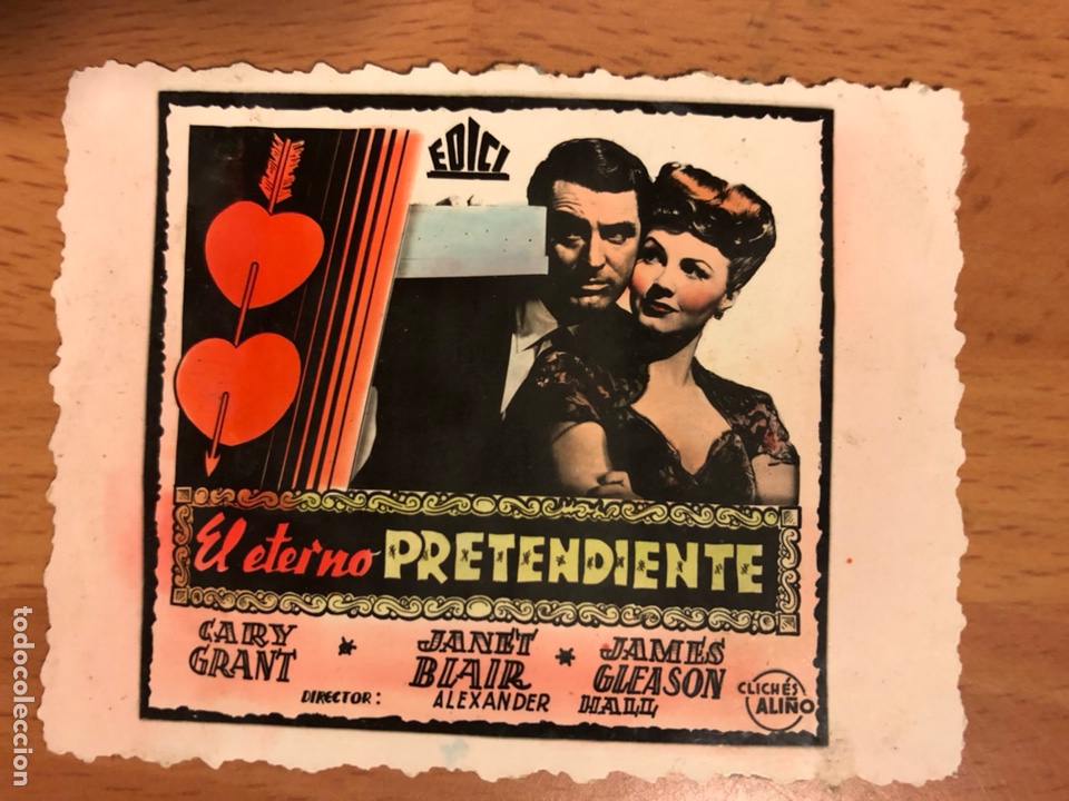 Cine: Tarjeta clich&eacute; cine 8x6 cm el eterno pretendiente cary grant
