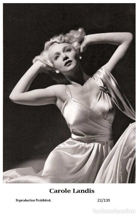 Cine: CAROLE LANDIS - Film star Pin Up PHOTO POSTCARD- Publisher Swiftsure 2000 (22/139)