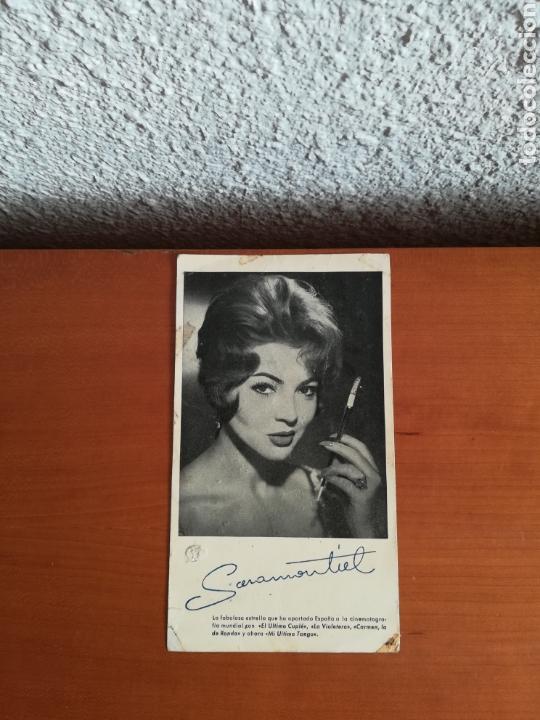 Cine: Postal Sara Montiel firma impresa - actriz