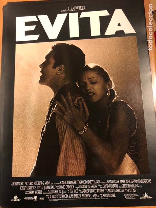 Cine: Cartel original de la pel&iacute;cula evita Madonna Antonio banderas 33,5 x 24,5 cm