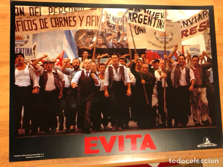 Cine: Cartel original de la pel&iacute;cula evita Madonna Antonio banderas 33,5 x 24,5 cm