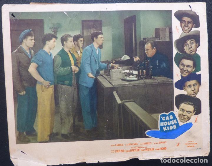 Cinema: &iquest;Gas House Kids Go West?, A&ntilde;o 1947, Lobby Card, Carl 'Alfalfa' Switzer