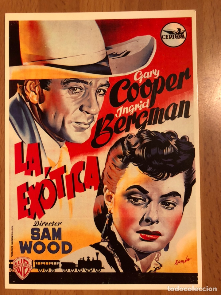 Cine: Tarjeta postal la ex&oacute;tica gary cooper ingrid bergman